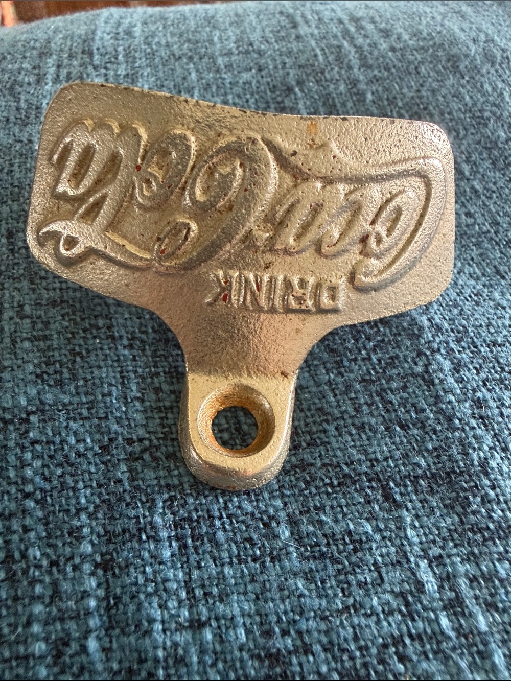 Vintage Coca-Cola Brass Tone Embossed Bottle Opener
